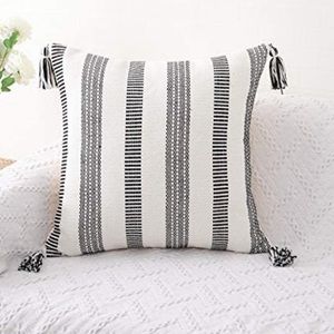 Boho Fringe Square Pillow Cover ( Never Used)